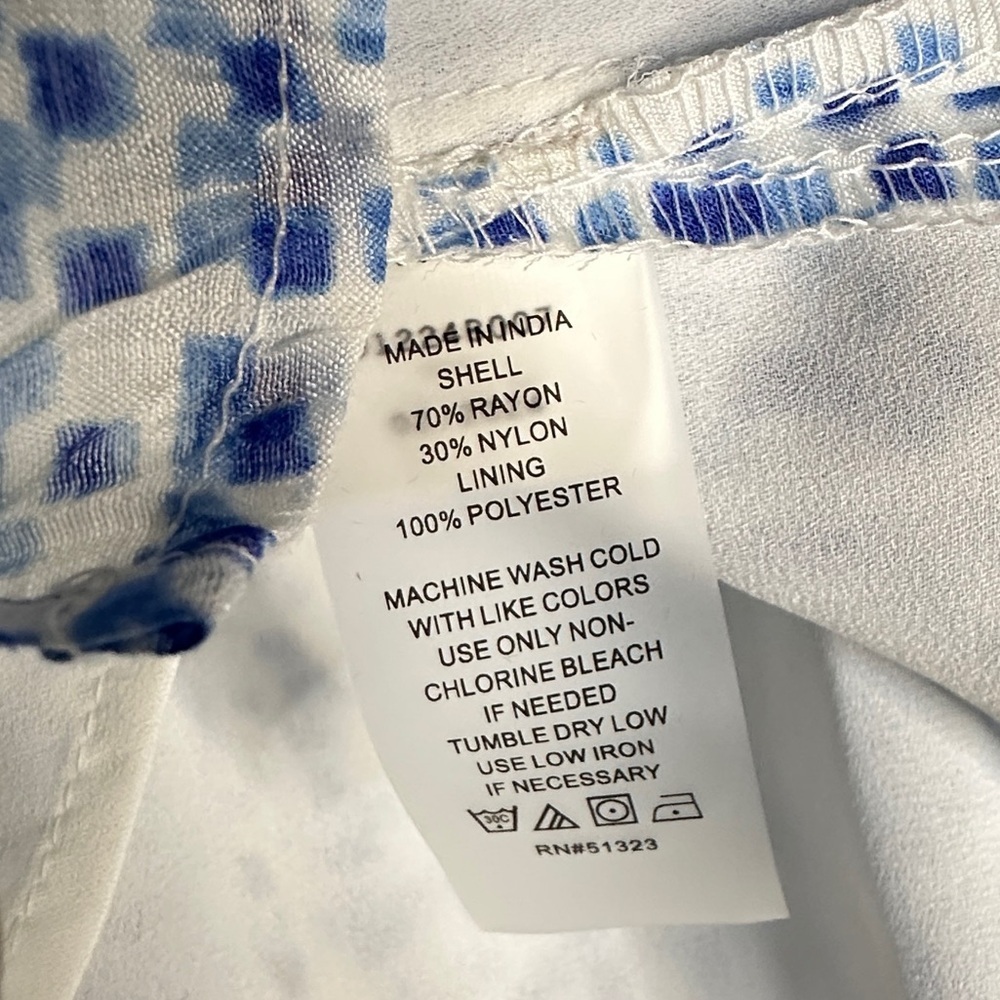 Vince Camuto Blue and White Blouse, XS - Picture 4 of 6